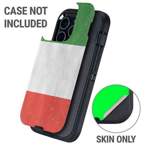 Italy Flag Distressed Otterbox Defender iPhone Skin